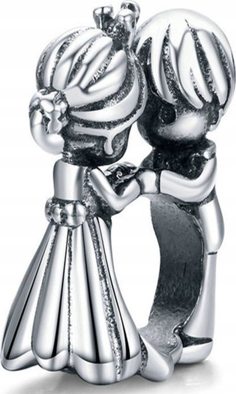 Sfera Damska Zawieszka SREBRO 925 Charms Koralik Tańcząca Para