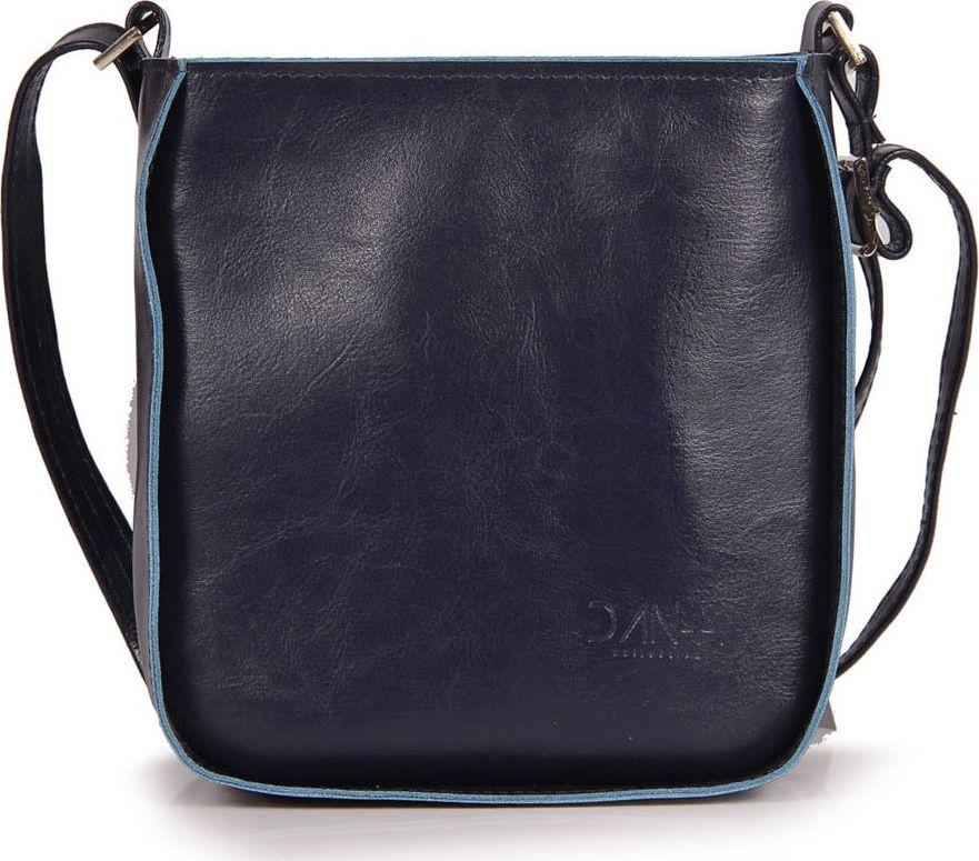 DAN-A Skórzana listonoszka DAN-A T396 granatowa