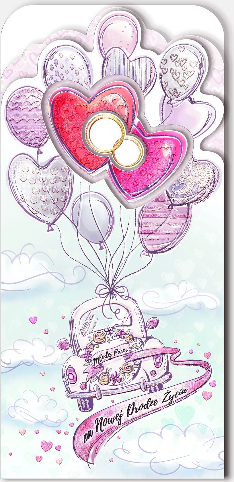 AB Card Karnet DL+ Ślub mix