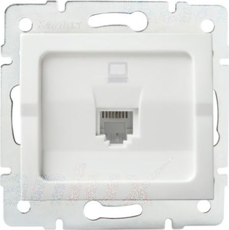 Kanlux LOGI /Adapter gniazdo komputerowe pojedyncze, (RJ45 Jack), bez gniazda / - / Biały / - / ABS/PC