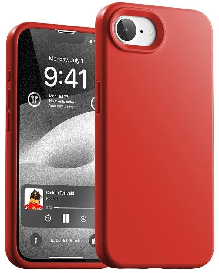 Etui Mercury Silicone do iPhone 16e czerwony