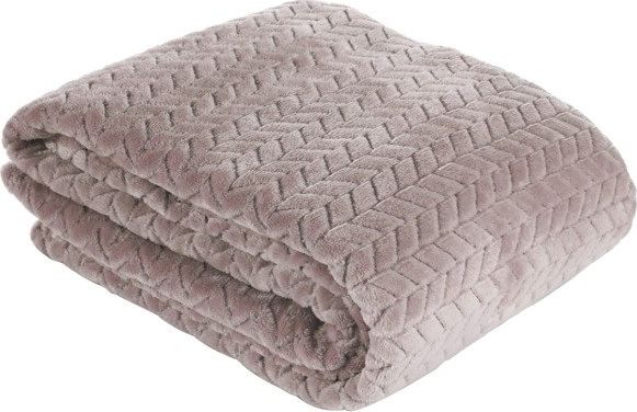 Eurofirany Narzuta Koc Miękki Flanelowy Cindy Pud Róż 150x200
