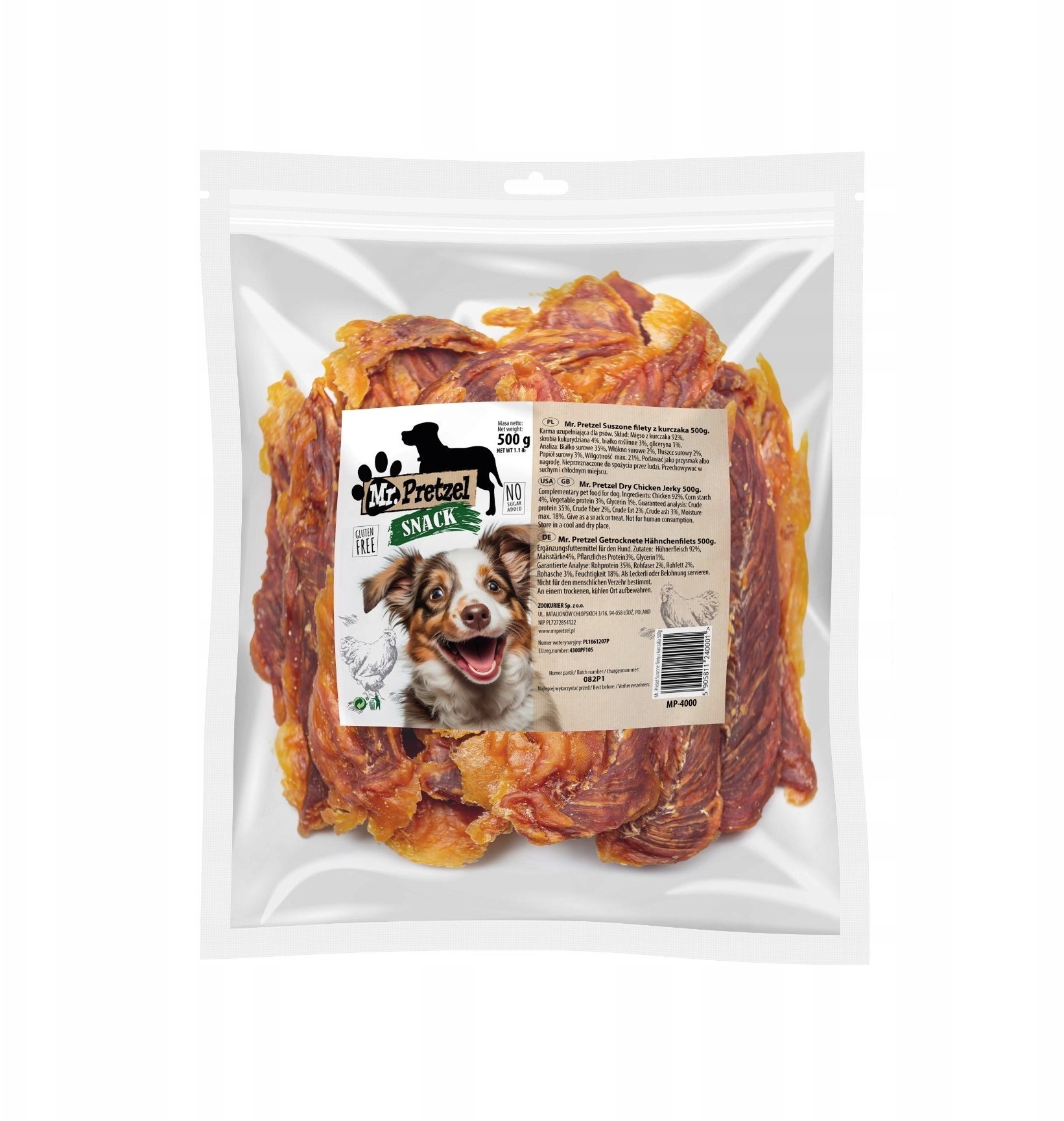 Mr. Pretzel Suszone filety z kurczaka 500g