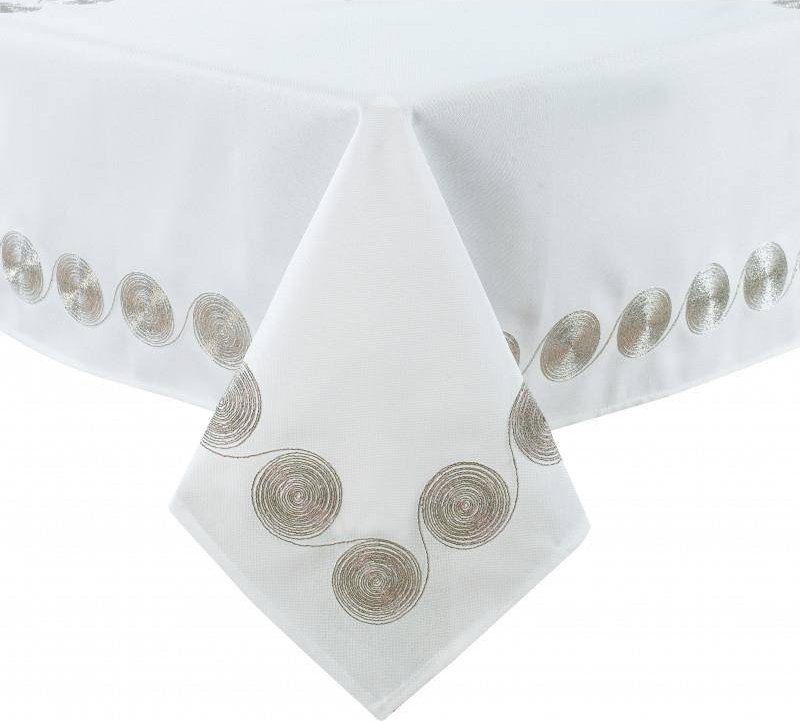 Mesa Witold Dynowiec Bieżnik 40 x 140 Dekoracyjny Haft 801 Biały