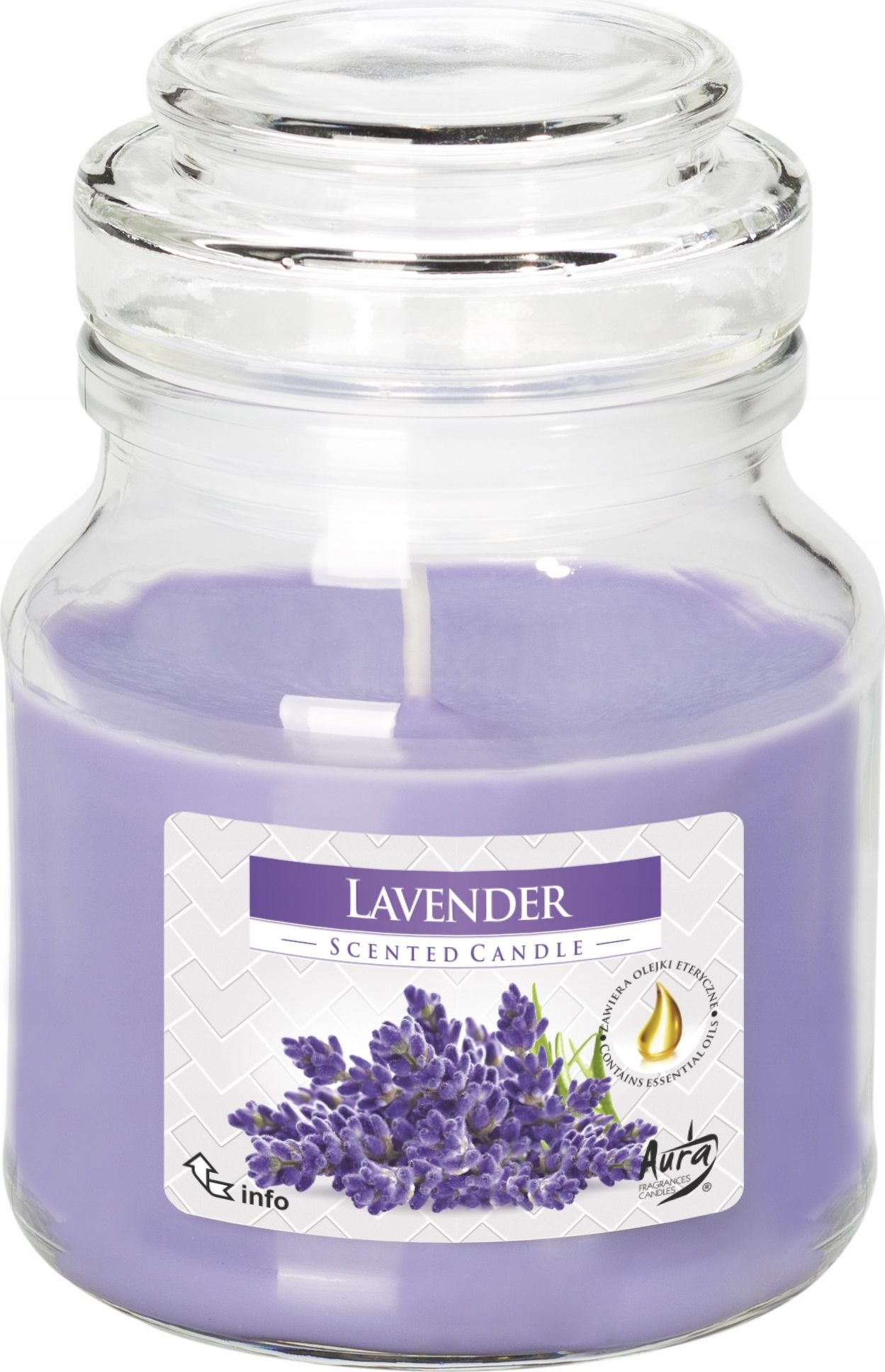 Bispol MAŁA Świeca zapachowa w słoiku BISPOL 28H LAWENDA