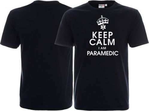 LPP - Promostars Koszulka męska KEEP CALM I AM PARAMEDIC granatowa