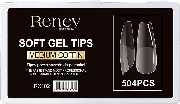 Reney Cosmetics Tipsy formy akrylowe przezroczyste do paznokci Reney RX-102 504 szt