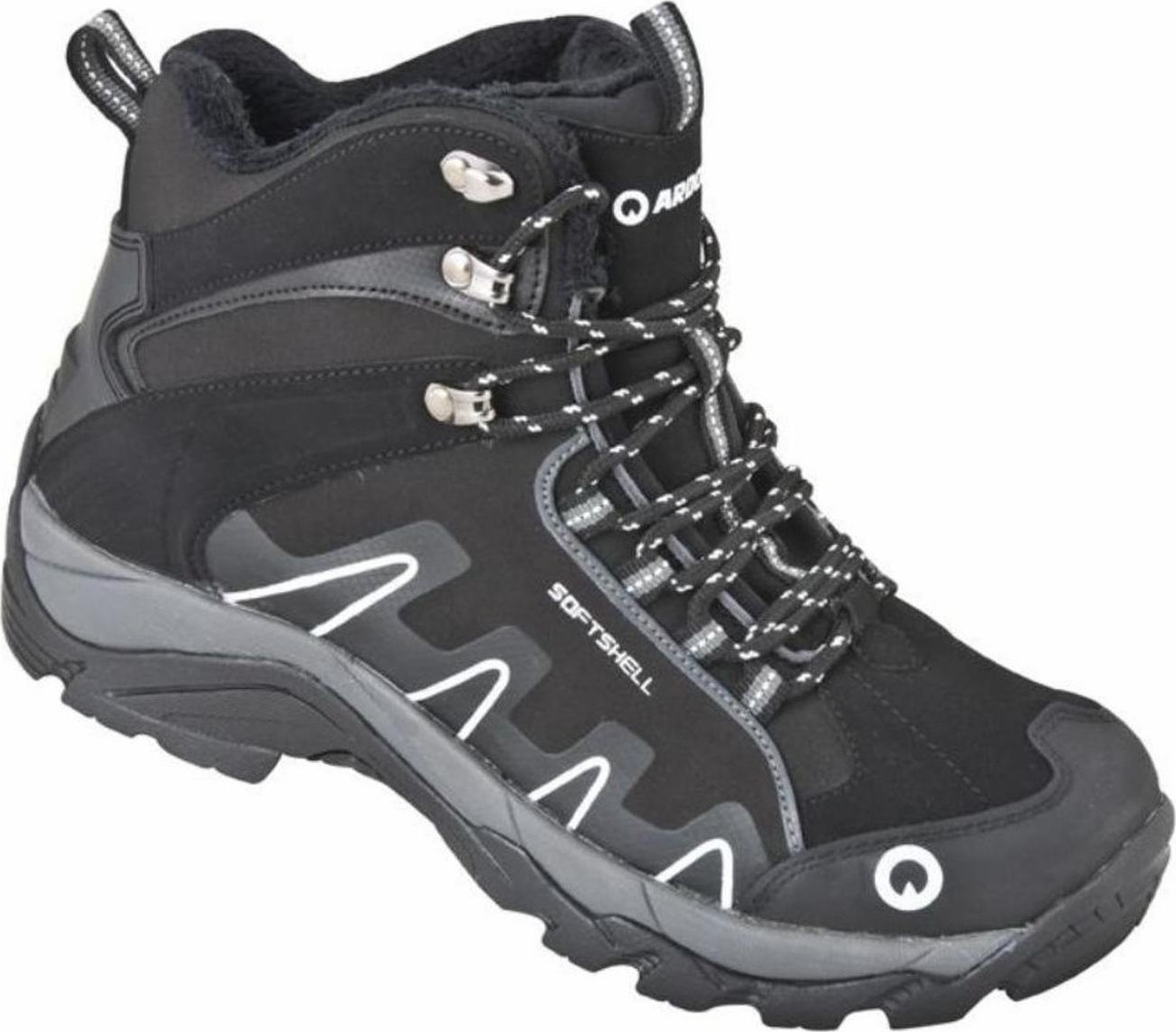 Ardon ARDON QUEST G1310 - trzewik zimowy softshellowy o sportowym kroju ocieplane czarnym syntetycznym futerkiem treking 44