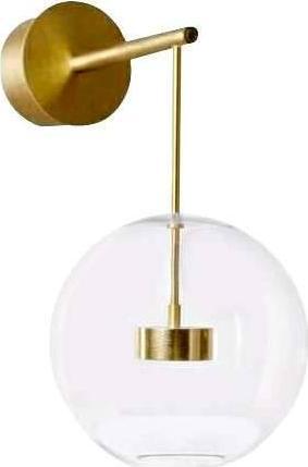 Kinkiet Copel Kinkiet LAMPA ścienna CGBUBBLEKIN COPEL metalowa OPRAWA kula LED 14W 3000K ball złota przezroczysta
