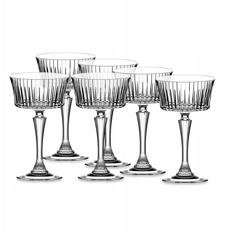 Crystal champagne glasses RCR Timeless, 260 ml, 6 pcs.