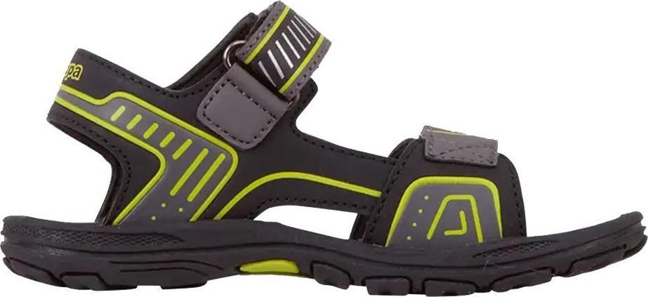 Kappa Sandały dla dzieci Paxos czarno-limonkowe 260864K 1133 25