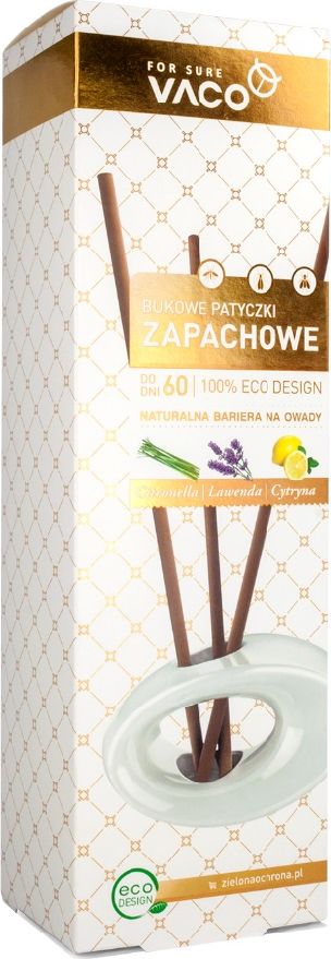 Vaco VACO_Bukowe patyczki zapachowe Citronella Lawenda Cytryna 3szt