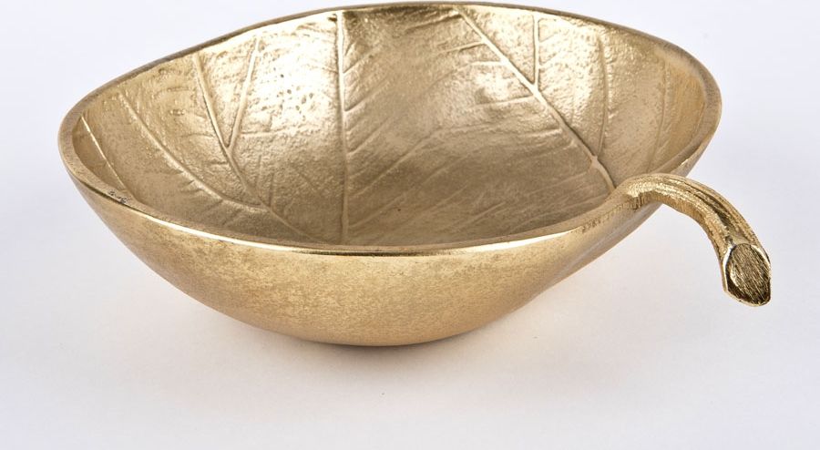Witek Home Patera liść Gold 22 cm szerokości