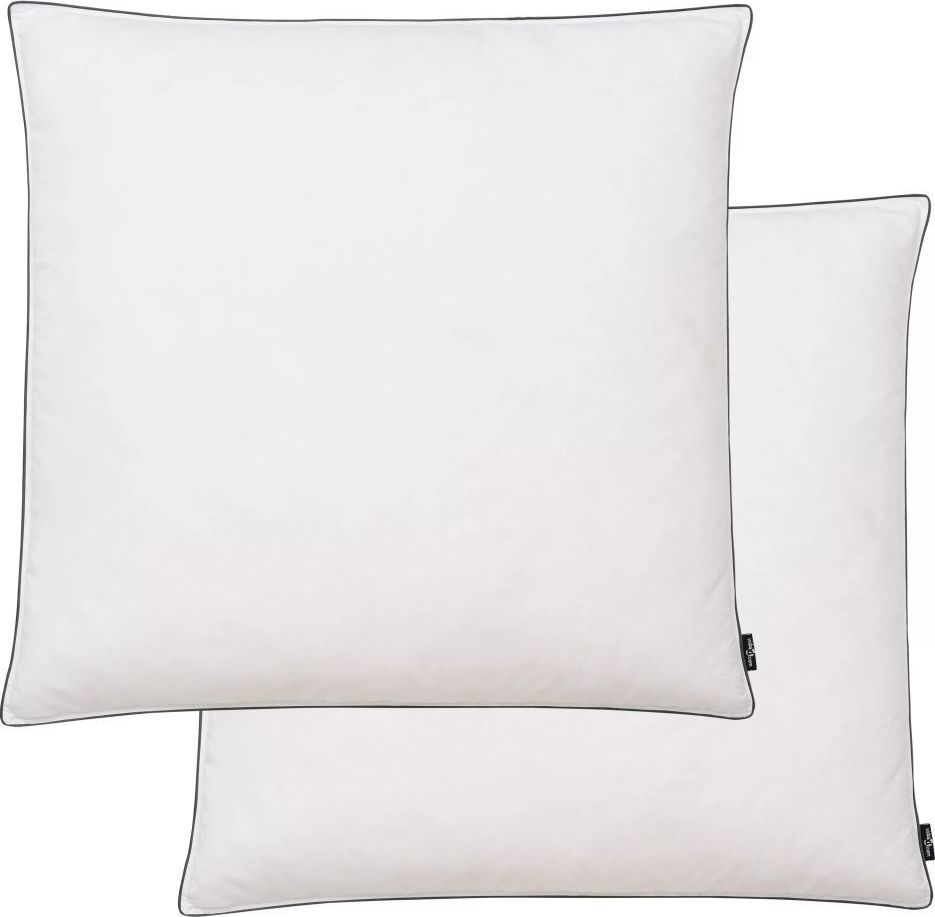 vidaXL Poduszki, 2 szt., wypełnienie z puch/pierze, 80x80 cm, białe