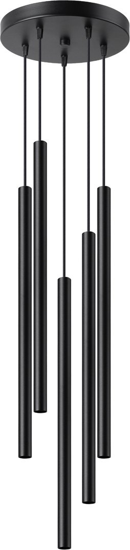 Lampa wisząca Sollux Lighting SOLLUX Lampa wisząca PASTELO 5P czarna 5 x G9 SL.1176