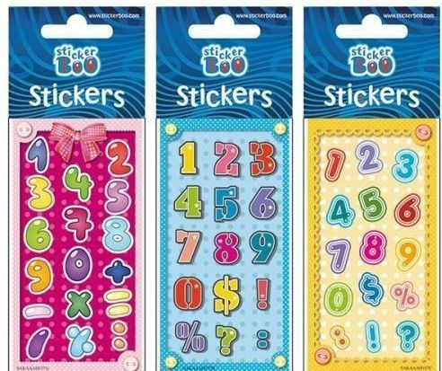 Sticker BOO Naklejki silver cyferki2 (246507)