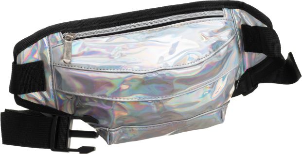 Pellucci Błyszcząca saszetka nerka damska srebrna (WB03-10)