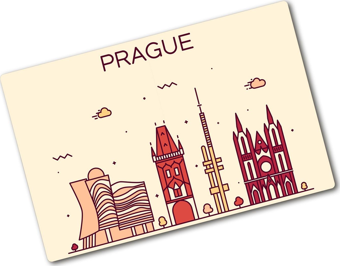 Deska do krojenia Tulup szklana 80x52cm