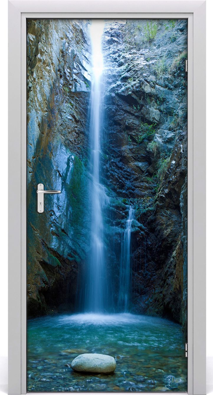 Tulup Fototapeta samoprzylepna na drzwi 95 x 205 cm krajobrazy wodospad