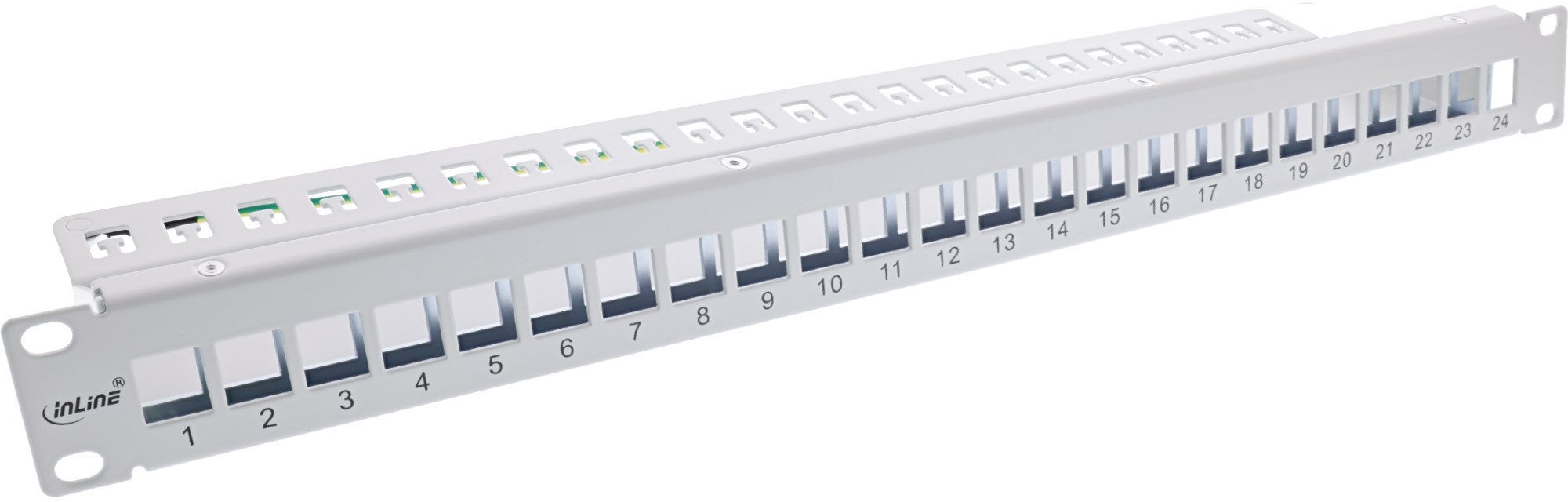 InLine InLine® Blank Patch Panel 19" 24 Port 1U light grey
