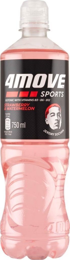 4Move 4Move Napój izotoniczny niegazowany o smaku truskawka - arbuz 750 ml