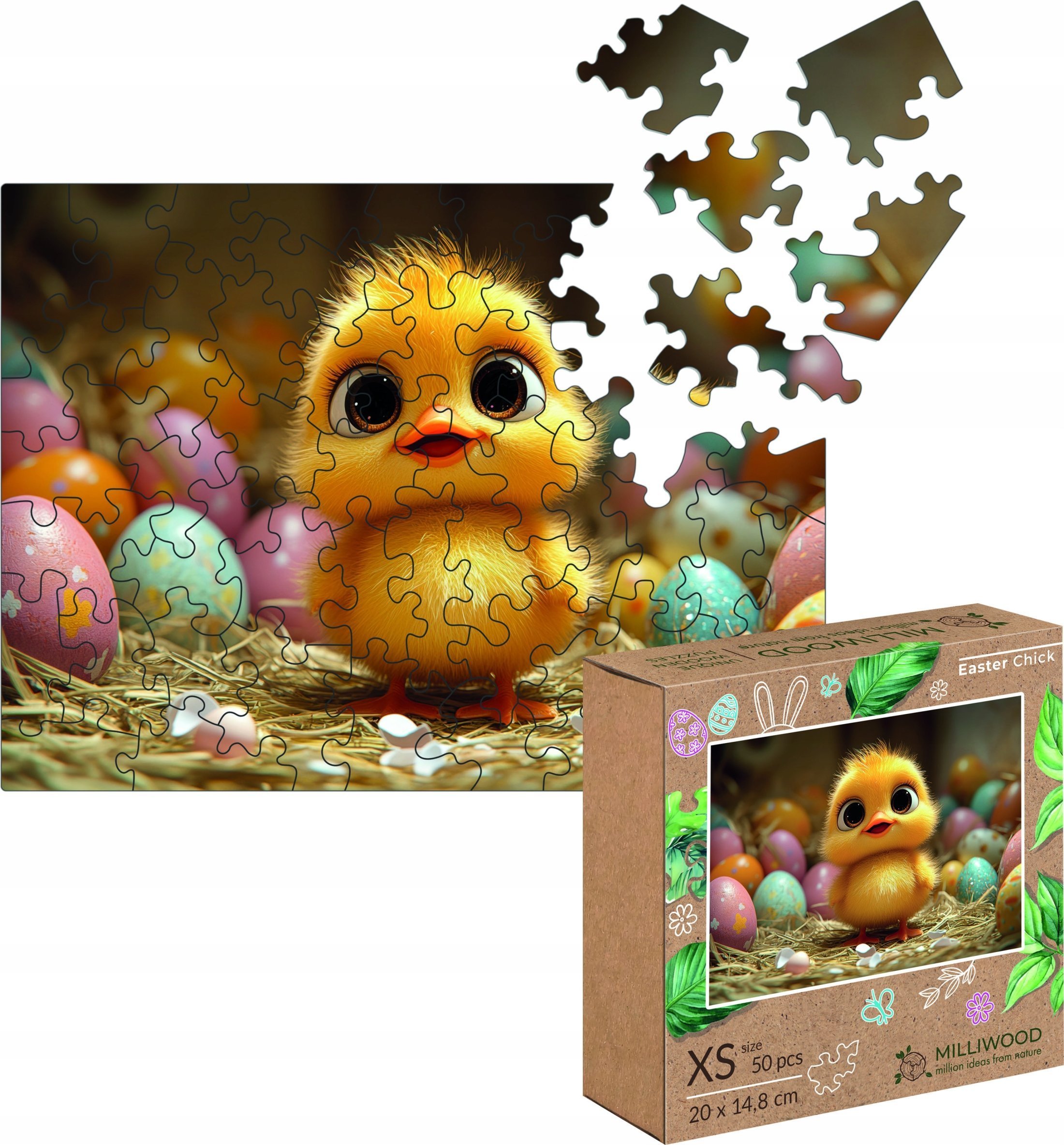 Drewn.puzzle Milliwood wielkan.kurczaczek 50837