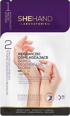 SHE SheHand Rękawiczki odmładzające z peelingiem gommage 1op. - 1 para