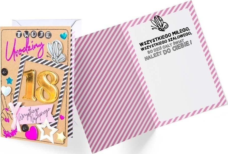 KUKARTKA Karnet B6 FR-024 Urodziny 18