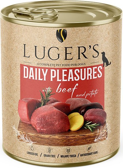 Karma mokra dla psa Luger's Daily Pleasures z wołowiną i ziemniakiem 800 g