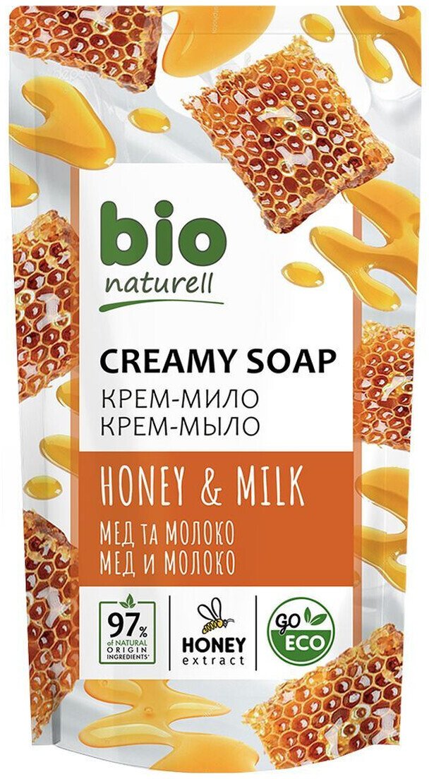 TOGO Bio* Naturell Kremowe mydło w płynie Miód i Mleko 460ml