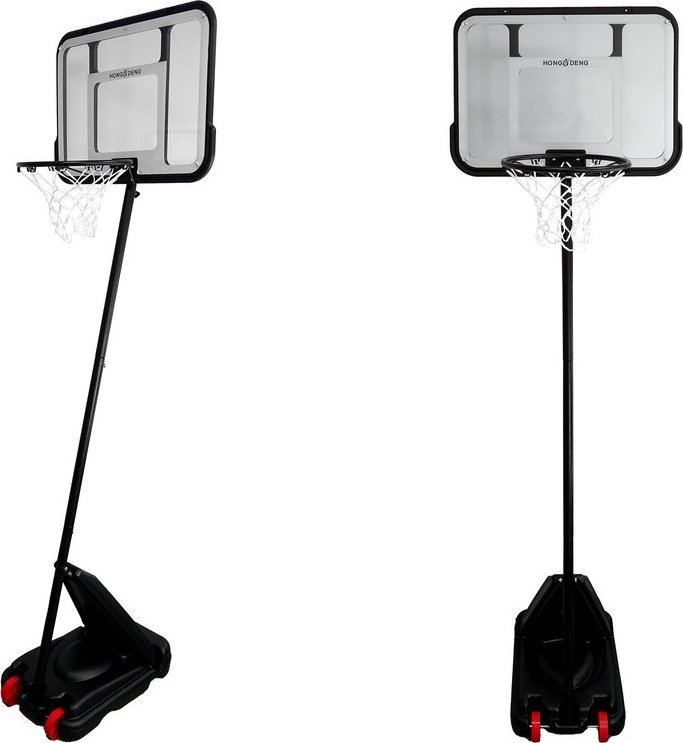 LeanToys Kosz Do Koszykówki Kosz Na Kółkach Piłka Ogród Czarny 3 m