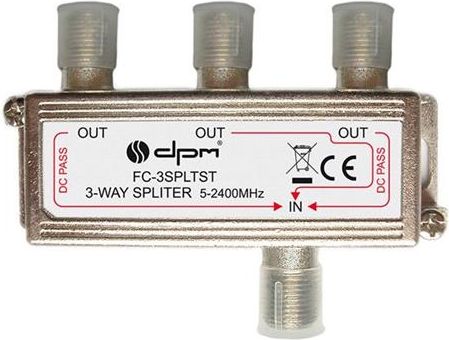 DPM Rozdzielacz sygnału SAT splitter 1x F / 3xF (FC3SPLTST)