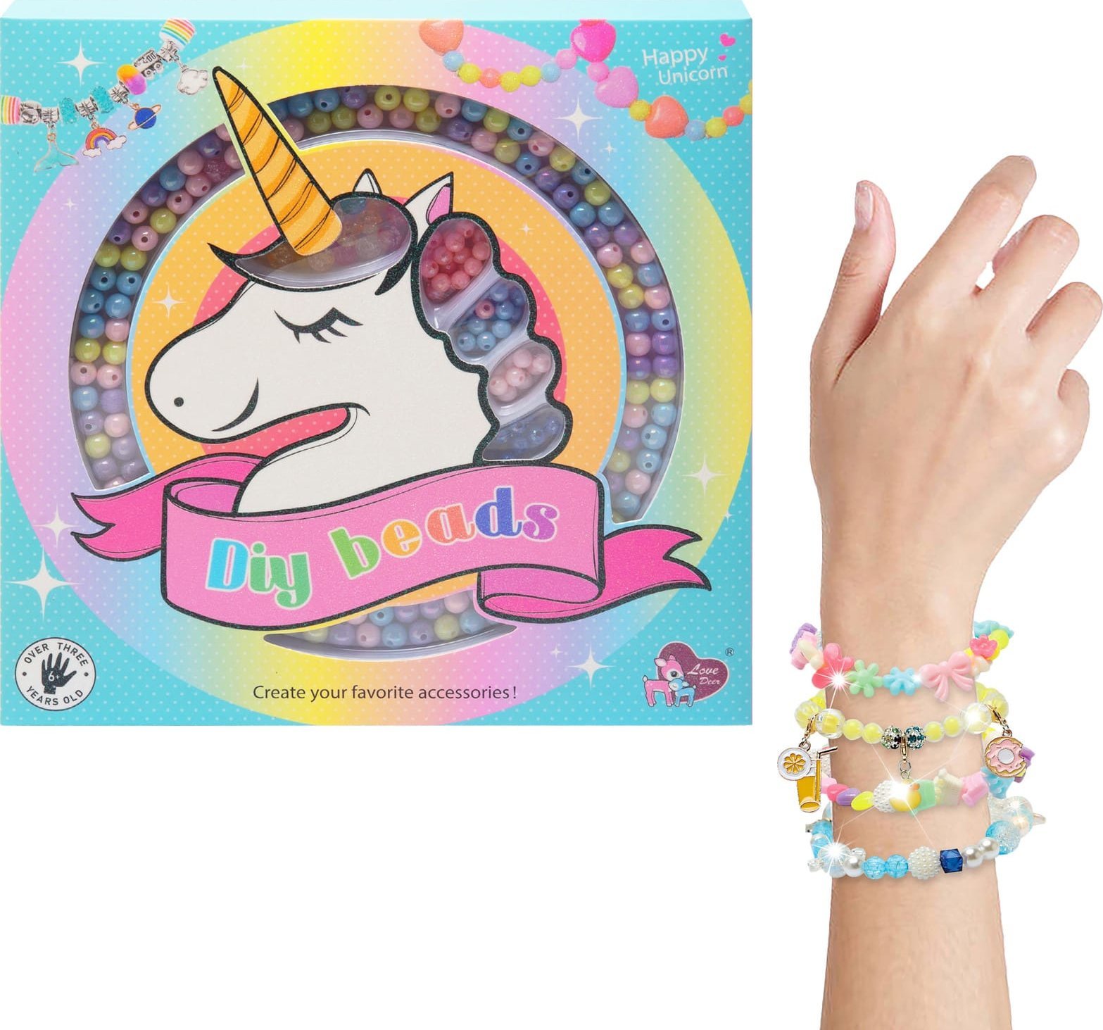 Trifox ZESTAW KORALIKÓW JEDNOROŻEC