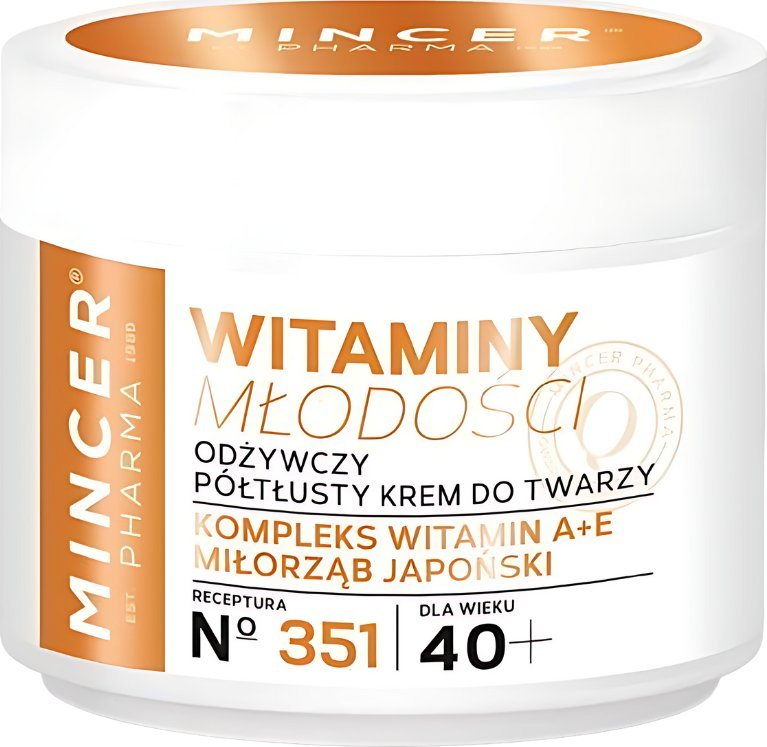 Mincer Pharma Witaminy Młodości Krem odżywczy półtłusty 40+ nr 351 50ml