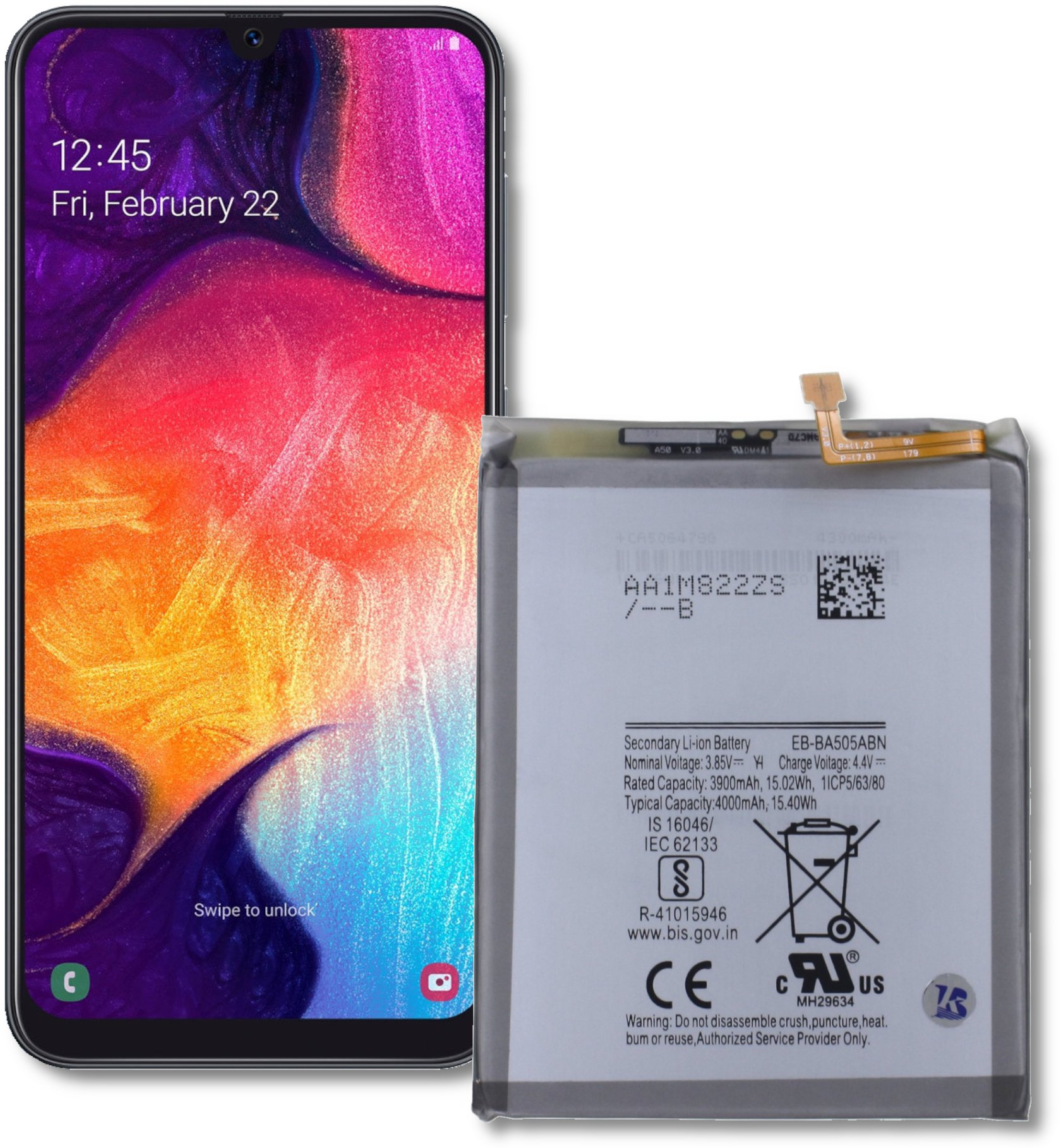 Bateria Mobilepart Bateria EB-BA505ABU do Samsung A50 / A30 / A30s / A20 Świeżej produkcji