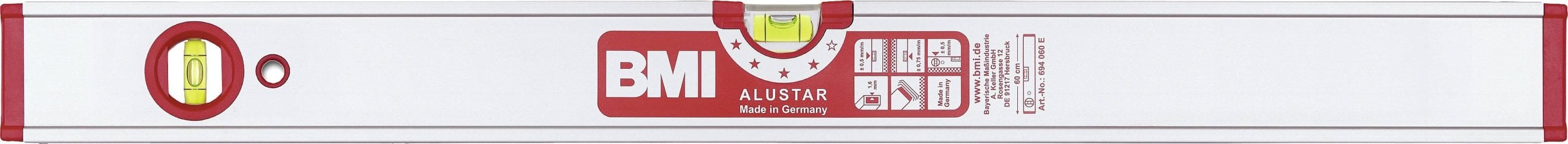 BMI Rieffel BMI Wasserwaage ALUSTAR M 694EM, Länge 120cm