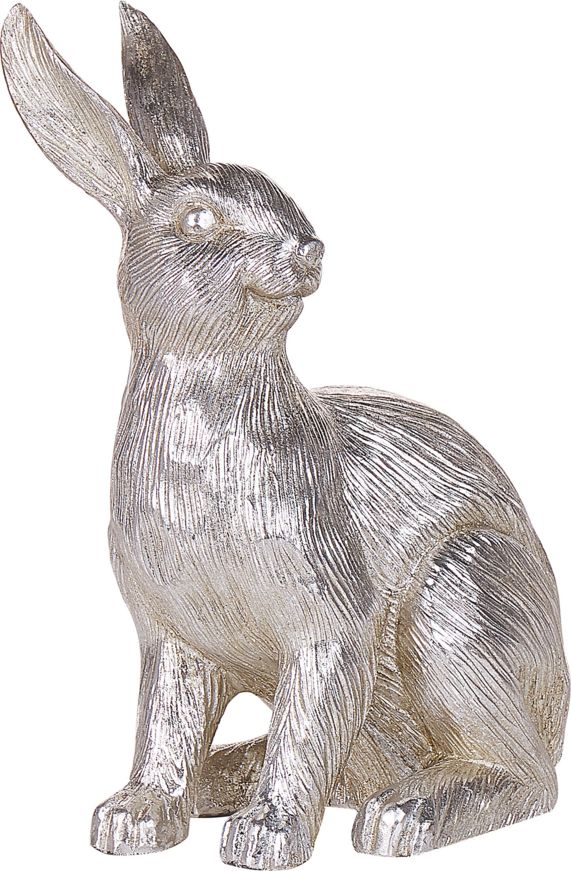Beliani Figurka królik srebrna HATTEN