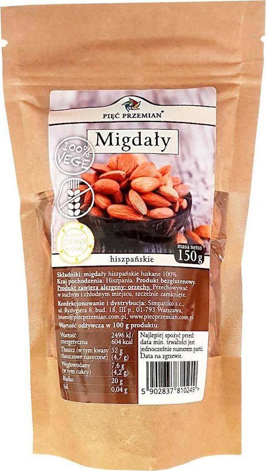 PIĘĆ PRZEMIAN PIĘĆ PRZEMIAN Migdały 150g
