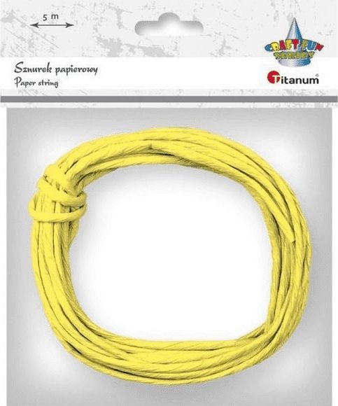 Titanum Sznurek papierowy 3.5mmx5m cytrynowy