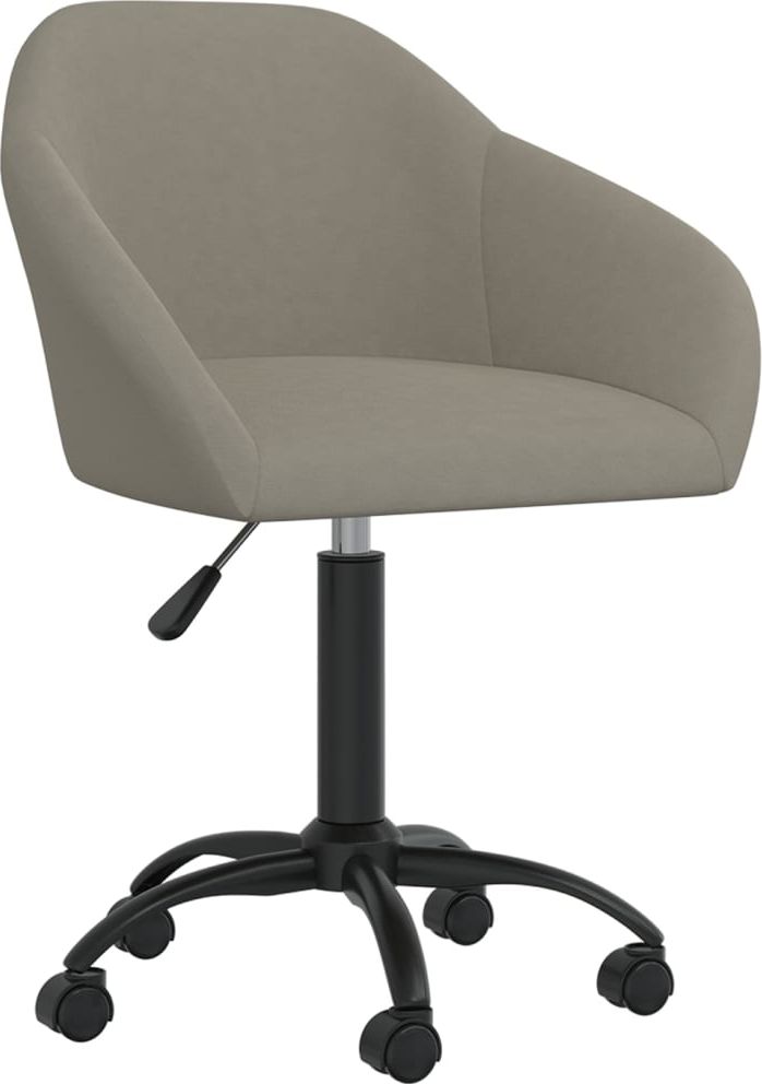 Krzesło biurowe vidaXL Jasnoszare