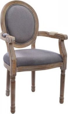 DKD Home Decor Krzesło DKD Home Decor Drewno Poliester Ciemny szary (55 x 46 x 95 cm)