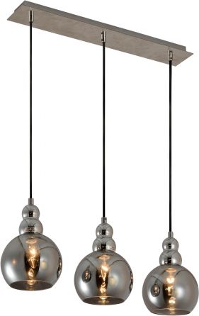 Lampa wisząca Auhilon Nowoczesna lampa sufitowa LED Ready do jadalni Auhilon AKSO potrójna MD1632-3A- Chrome-NEW