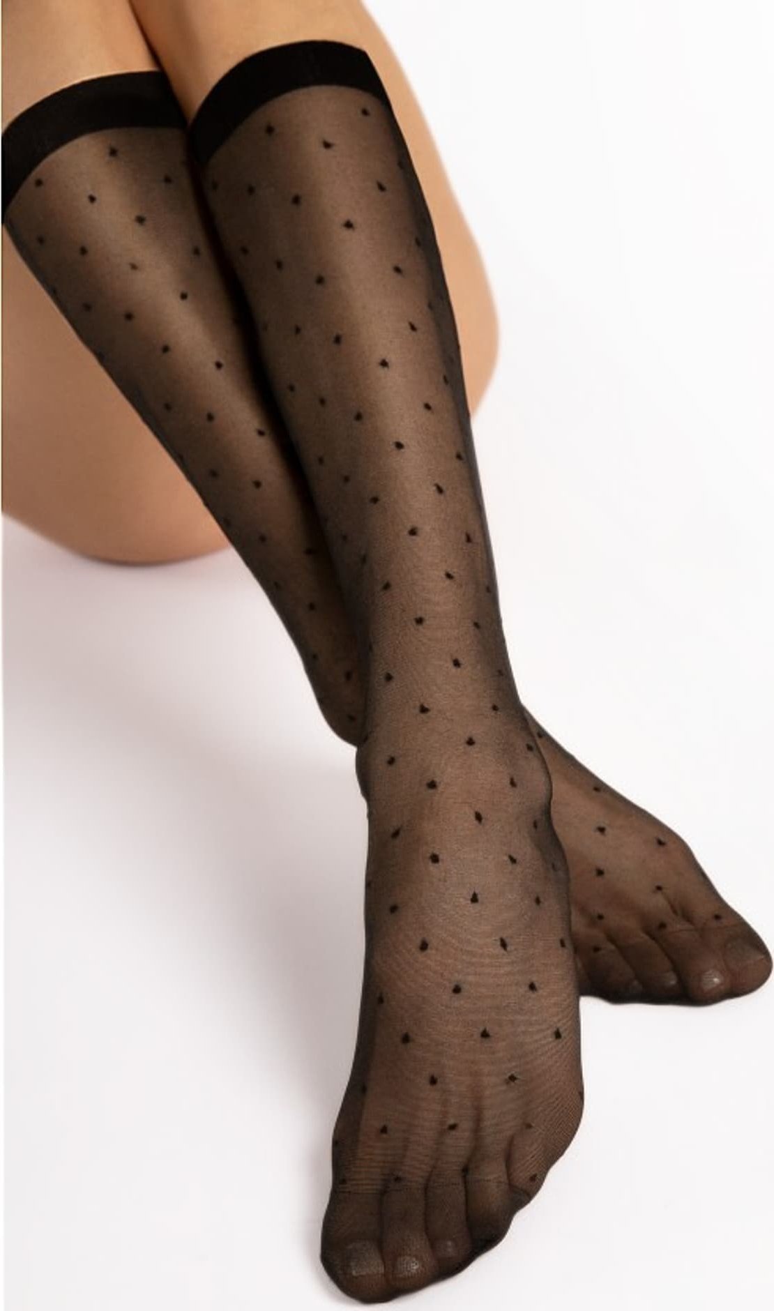 Fiore Podkolanówki Quebec 15 Den Black (Rozmiar Uni)