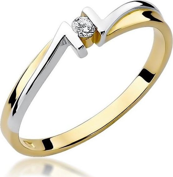 Best Diamonds złoty pierścionek z brylantem 0.04ct 5