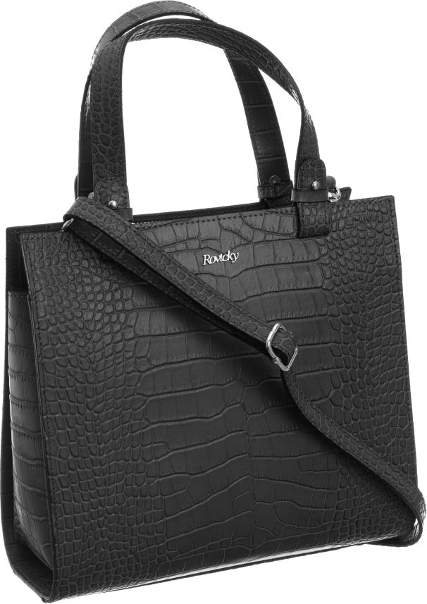 Rovicky Torebka skórzana krokodyl szara Rovicky twr-132