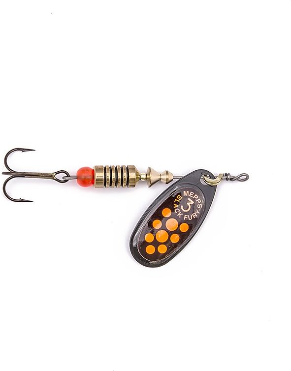 Mepps Błystka Black Fury czarny/pomarańczowe kropki 2/4.5g