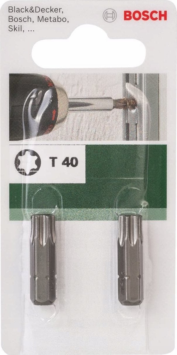Bosch BITS T40 25MM 1/4 STANDARD 2STK