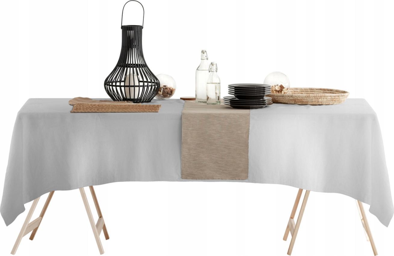 Spod Igły i Nitki SZARY BIEŻNIK PLAMOODPORNY 60X120 STÓŁ PREMIUM