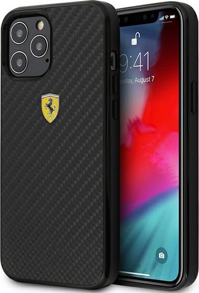 Ferrari Ferrari FERCAHCP12MBK iPhone 12/12 Pro 6,1 czarny/black hardcase On Track Real Carbon