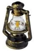 Lampa naftowa 37x50mm plastikowa miniaturowa złota